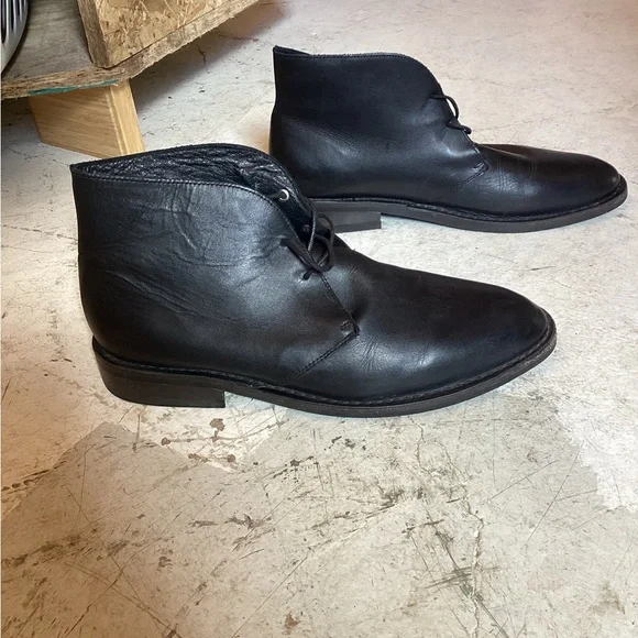 Thursday Boot Co Mens Scout Everyday Chukka Boots Blk Leather Lace Ups Size 13 - Picture 4 of 12
